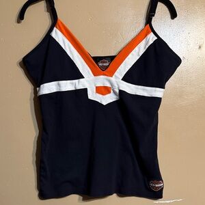 Harley-Davidson Women's Black Camisole with White and Orange Accents